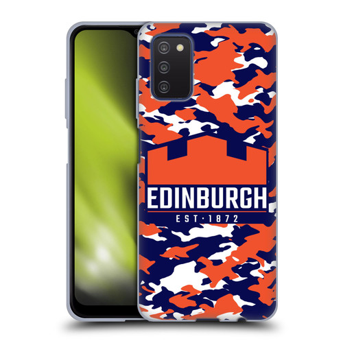 Edinburgh Rugby Logo 2 Camouflage Soft Gel Case for Samsung Galaxy A03s (2021)