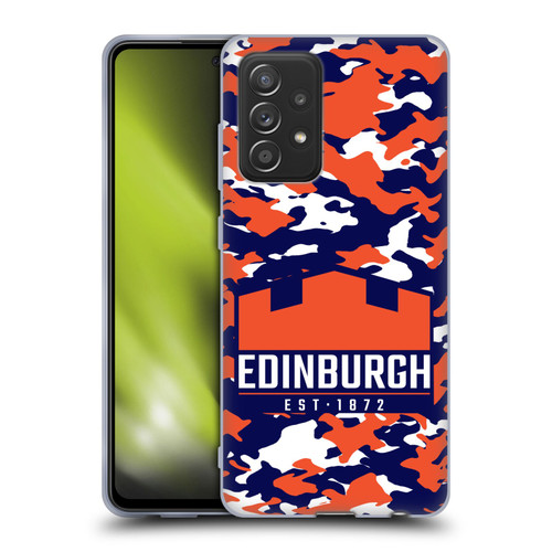 Edinburgh Rugby Logo 2 Camouflage Soft Gel Case for Samsung Galaxy A52 / A52s / 5G (2021)