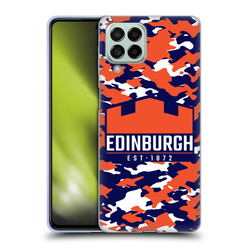 Edinburgh Rugby Logo 2 Camouflage Soft Gel Case for Samsung Galaxy M53 (2022)