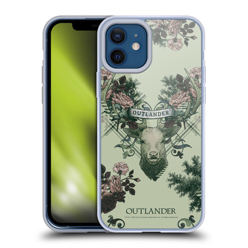 Outlander Composed Graphics Floral Deer Soft Gel Case for Apple iPhone 12 / iPhone 12 Pro