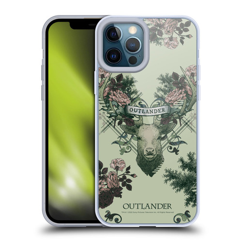 Outlander Composed Graphics Floral Deer Soft Gel Case for Apple iPhone 12 Pro Max