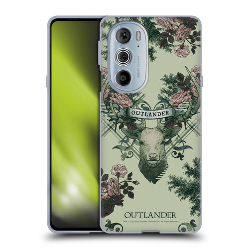 Outlander Composed Graphics Floral Deer Soft Gel Case for Motorola Edge X30