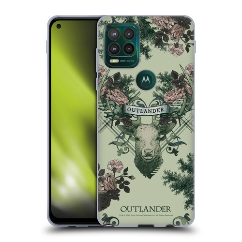Outlander Composed Graphics Floral Deer Soft Gel Case for Motorola Moto G Stylus 5G 2021