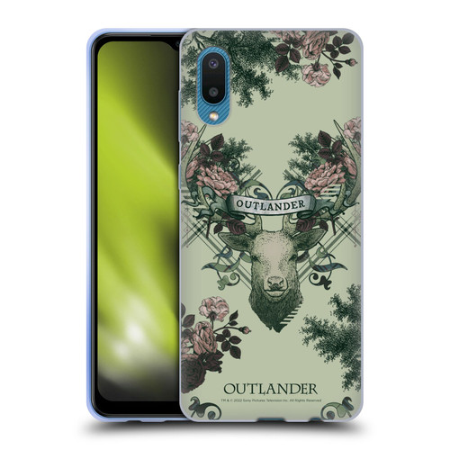 Outlander Composed Graphics Floral Deer Soft Gel Case for Samsung Galaxy A02/M02 (2021)