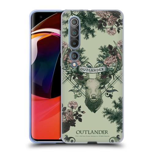 Outlander Composed Graphics Floral Deer Soft Gel Case for Xiaomi Mi 10 5G / Mi 10 Pro 5G