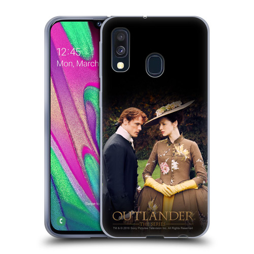 Outlander Characters Jamie And Claire Soft Gel Case for Samsung Galaxy A40 (2019)