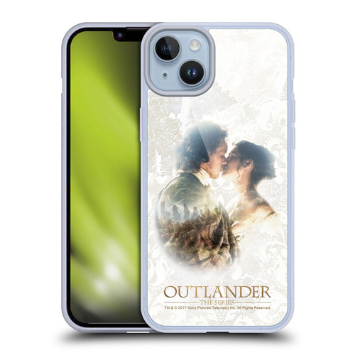 Outlander Portraits Claire & Jamie Kiss Soft Gel Case for Apple iPhone 14 Plus