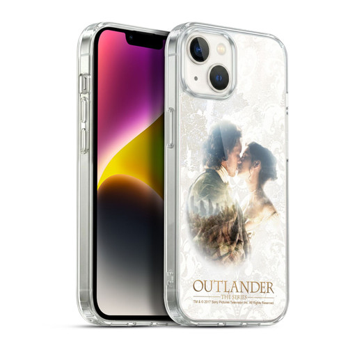 Outlander Portraits Claire & Jamie Kiss Soft Gel Case for Apple iPhone 14 Plus & MagSafe