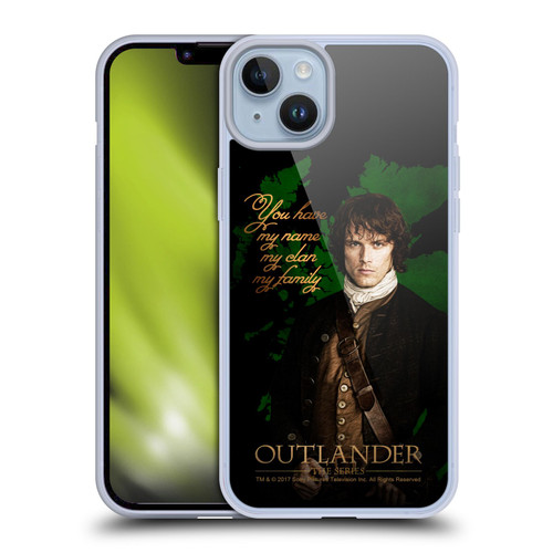Outlander Portraits Jamie Soft Gel Case for Apple iPhone 14 Plus