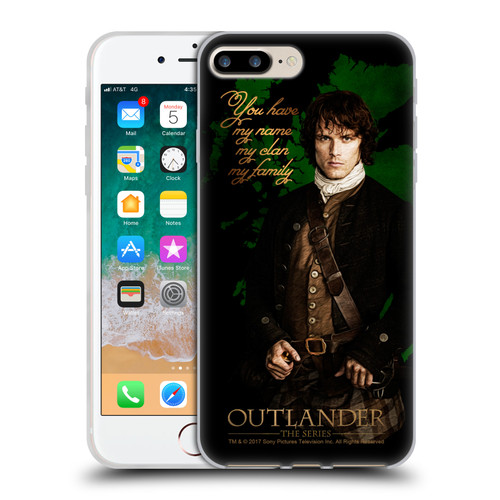 Outlander Portraits Jamie Soft Gel Case for Apple iPhone 7 Plus / iPhone 8 Plus