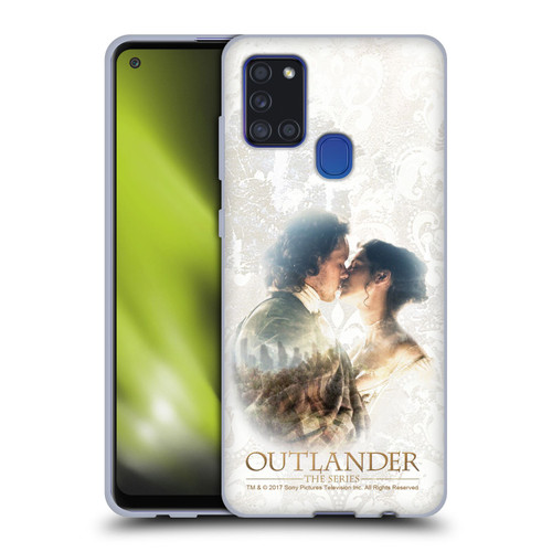 Outlander Portraits Claire & Jamie Kiss Soft Gel Case for Samsung Galaxy A21s (2020)