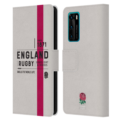 England Rugby Union History Since 1871 Leather Book Wallet Case Cover For Huawei P40 5G
