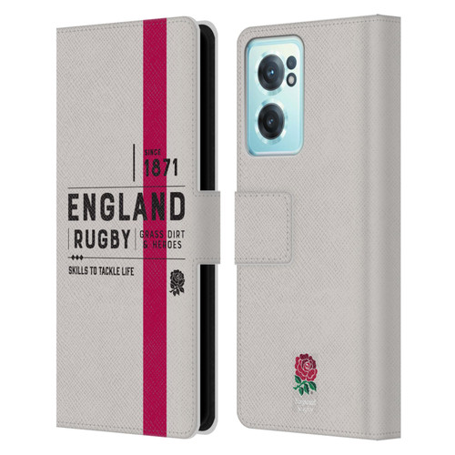 England Rugby Union History Since 1871 Leather Book Wallet Case Cover For OnePlus Nord CE 2 5G