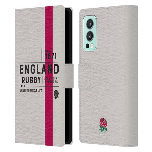 England Rugby Union History Since 1871 Leather Book Wallet Case Cover For OnePlus Nord 2 5G