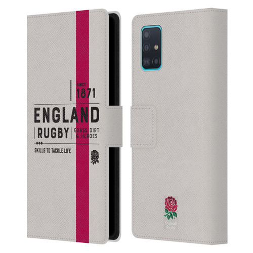 England Rugby Union History Since 1871 Leather Book Wallet Case Cover For Samsung Galaxy A51 (2019)