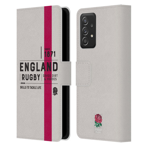 England Rugby Union History Since 1871 Leather Book Wallet Case Cover For Samsung Galaxy A52 / A52s / 5G (2021)