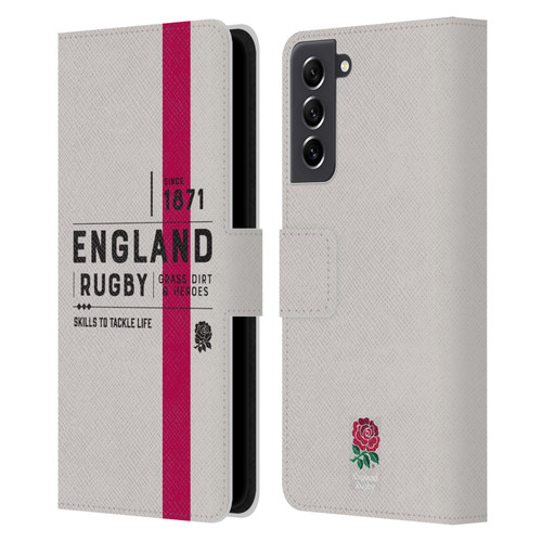 England Rugby Union History Since 1871 Leather Book Wallet Case Cover For Samsung Galaxy S21 FE 5G