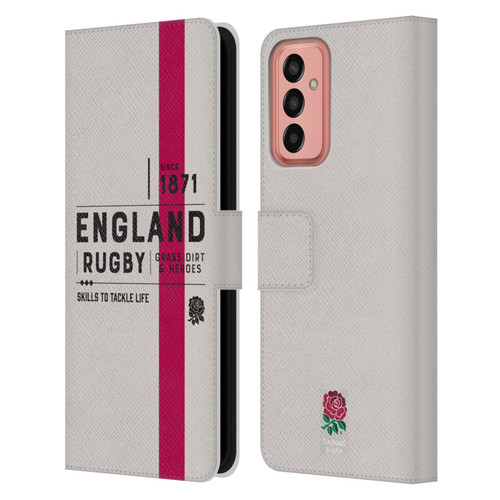 England Rugby Union History Since 1871 Leather Book Wallet Case Cover For Samsung Galaxy M13 (2022)