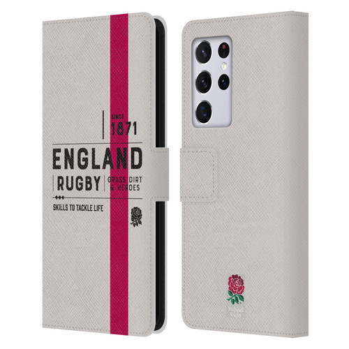 England Rugby Union History Since 1871 Leather Book Wallet Case Cover For Samsung Galaxy S21 Ultra 5G