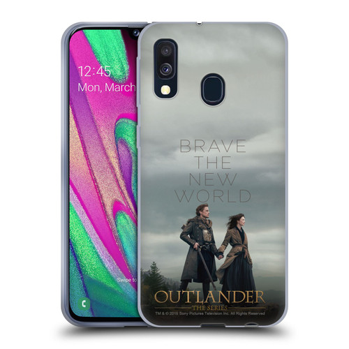 Outlander Season 4 Art Brave The New World Soft Gel Case for Samsung Galaxy A40 (2019)