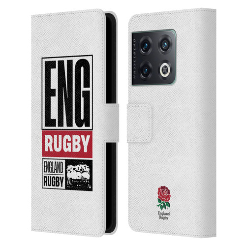 England Rugby Union RED ROSE Eng Rugby Logo Leather Book Wallet Case Cover For OnePlus 10 Pro