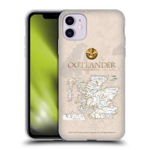 Outlander Seals And Icons Map Soft Gel Case for Apple iPhone 11