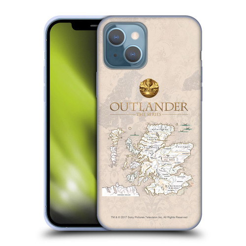 Outlander Seals And Icons Map Soft Gel Case for Apple iPhone 13