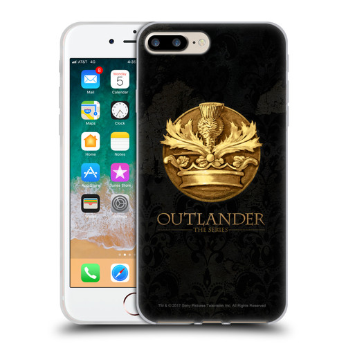 Outlander Seals And Icons Scotland Thistle Soft Gel Case for Apple iPhone 7 Plus / iPhone 8 Plus