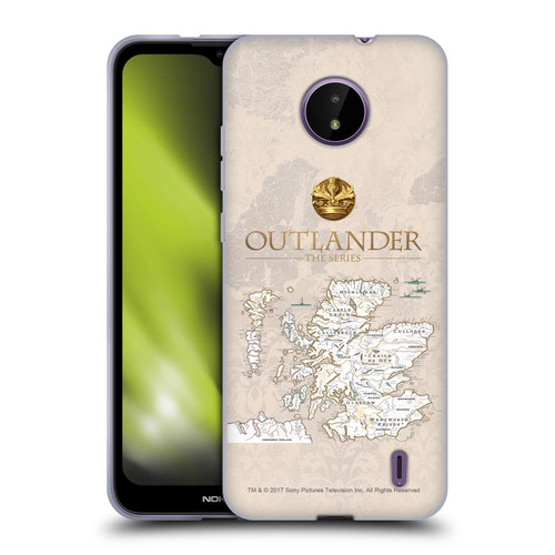 Outlander Seals And Icons Map Soft Gel Case for Nokia C10 / C20