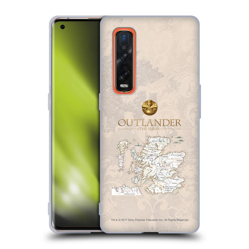 Outlander Seals And Icons Map Soft Gel Case for OPPO Find X2 Pro 5G