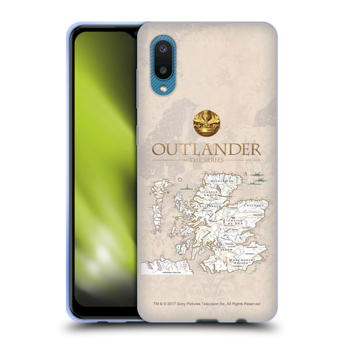 Outlander Seals And Icons Map Soft Gel Case for Samsung Galaxy A02/M02 (2021)