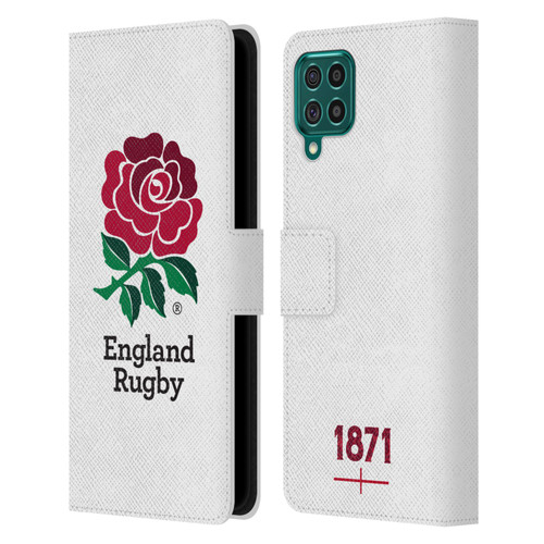 England Rugby Union 2016/17 The Rose Home Kit Leather Book Wallet Case Cover For Samsung Galaxy F62 (2021)