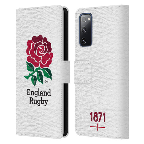 England Rugby Union 2016/17 The Rose Home Kit Leather Book Wallet Case Cover For Samsung Galaxy S20 FE / 5G