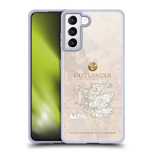 Outlander Seals And Icons Map Soft Gel Case for Samsung Galaxy S21+ 5G