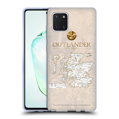 Outlander Seals And Icons Map Soft Gel Case for Samsung Galaxy Note10 Lite