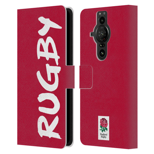 England Rugby Union 2016/17 The Rose Rugby Leather Book Wallet Case Cover For Sony Xperia Pro-I