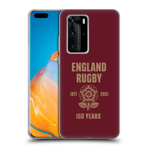 England Rugby Union 150th Anniversary Red Soft Gel Case for Huawei P40 Pro / P40 Pro Plus 5G