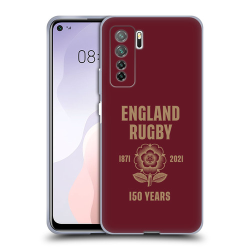 England Rugby Union 150th Anniversary Red Soft Gel Case for Huawei Nova 7 SE/P40 Lite 5G