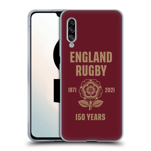 England Rugby Union 150th Anniversary Red Soft Gel Case for Samsung Galaxy A90 5G (2019)