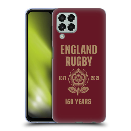 England Rugby Union 150th Anniversary Red Soft Gel Case for Samsung Galaxy M33 (2022)