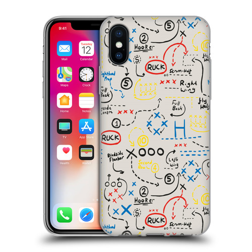 England Rugby Union Kids Older Play Soft Gel Case for Apple iPhone X / iPhone XS