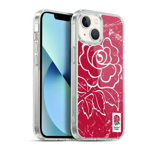 England Rugby Union Marble Red Soft Gel Case for Apple iPhone 13