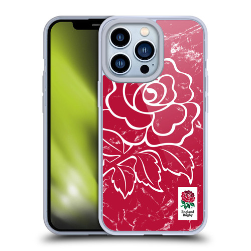 England Rugby Union Marble Red Soft Gel Case for Apple iPhone 13 Pro