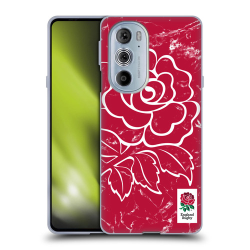 England Rugby Union Marble Red Soft Gel Case for Motorola Edge X30