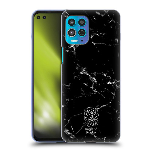 England Rugby Union Marble Black Soft Gel Case for Motorola Moto G100