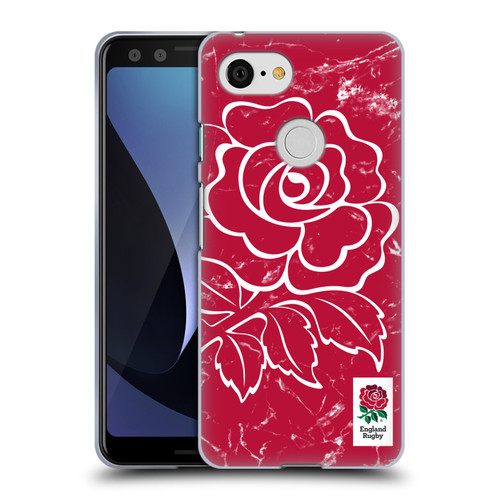 England Rugby Union Marble Red Soft Gel Case for Google Pixel 3