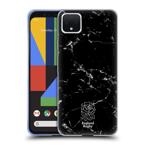 England Rugby Union Marble Black Soft Gel Case for Google Pixel 4 XL