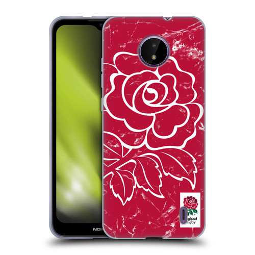 England Rugby Union Marble Red Soft Gel Case for Nokia C10 / C20