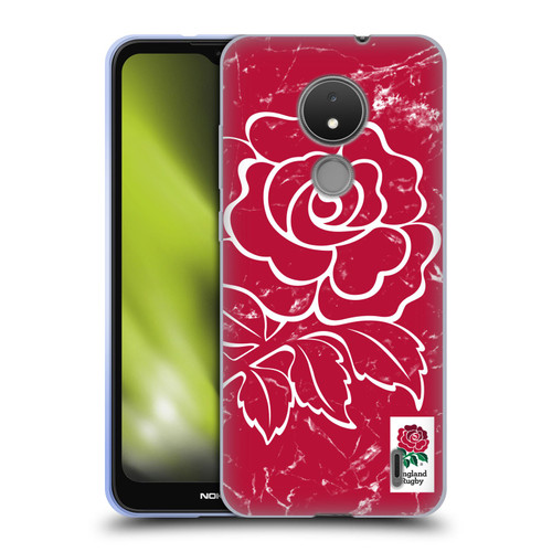 England Rugby Union Marble Red Soft Gel Case for Nokia C21