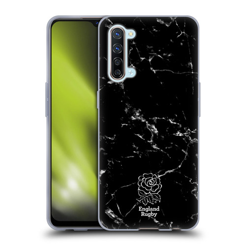 England Rugby Union Marble Black Soft Gel Case for OPPO Find X2 Lite 5G